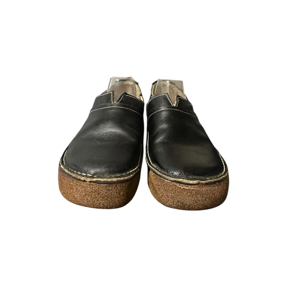 El Naturalista Mens Black Leather Slip On Loafers 43 US 10 Ergonomic Spain Comfy